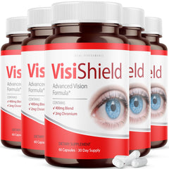 IDEAL PERFORMANCE Visishield bottle showing advanced vision formula for daily eye support.