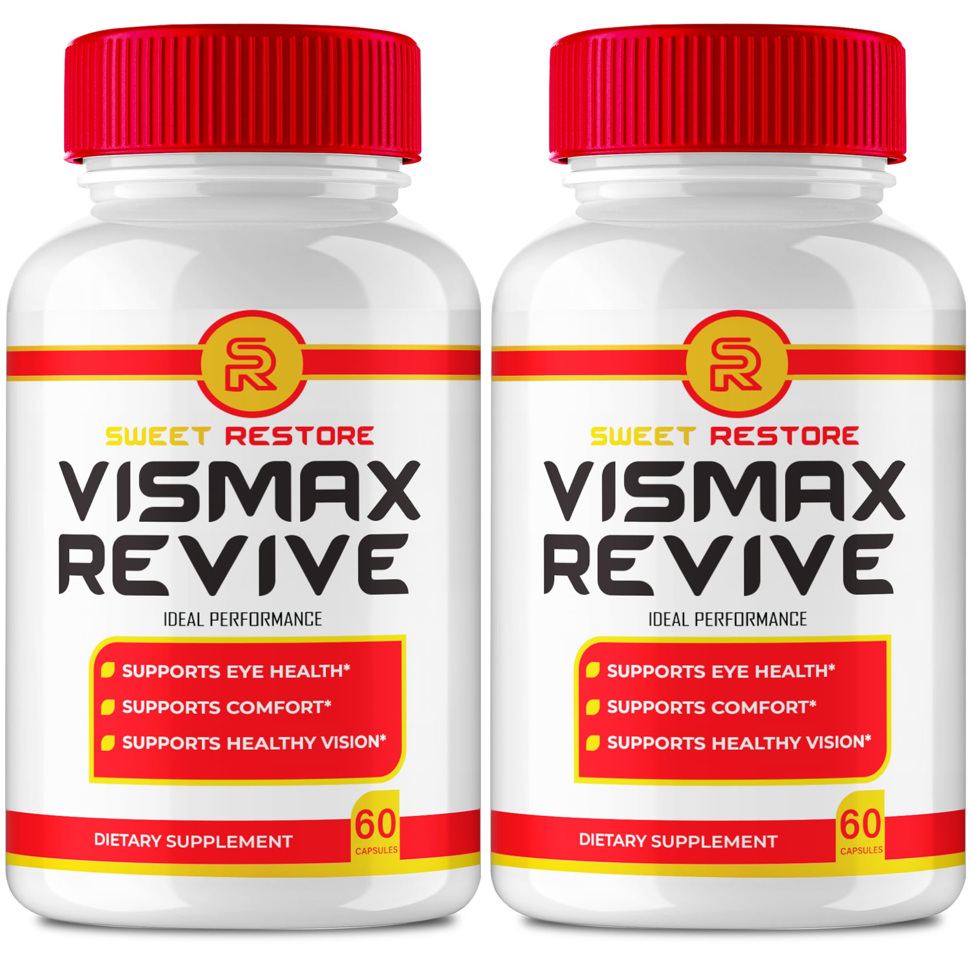 IDEAL PERFORMANCE Vismax Revive capsules bottle for daily visual wellness support.