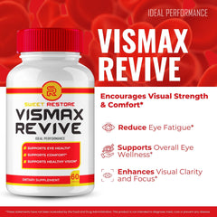 IDEAL PERFORMANCE Vismax Revive daily-dose capsules on table for routine use.