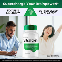 IDEAL PERFORMANCE Vitrafoxin capsules lifestyle scene suggests on-the-go nerve care.