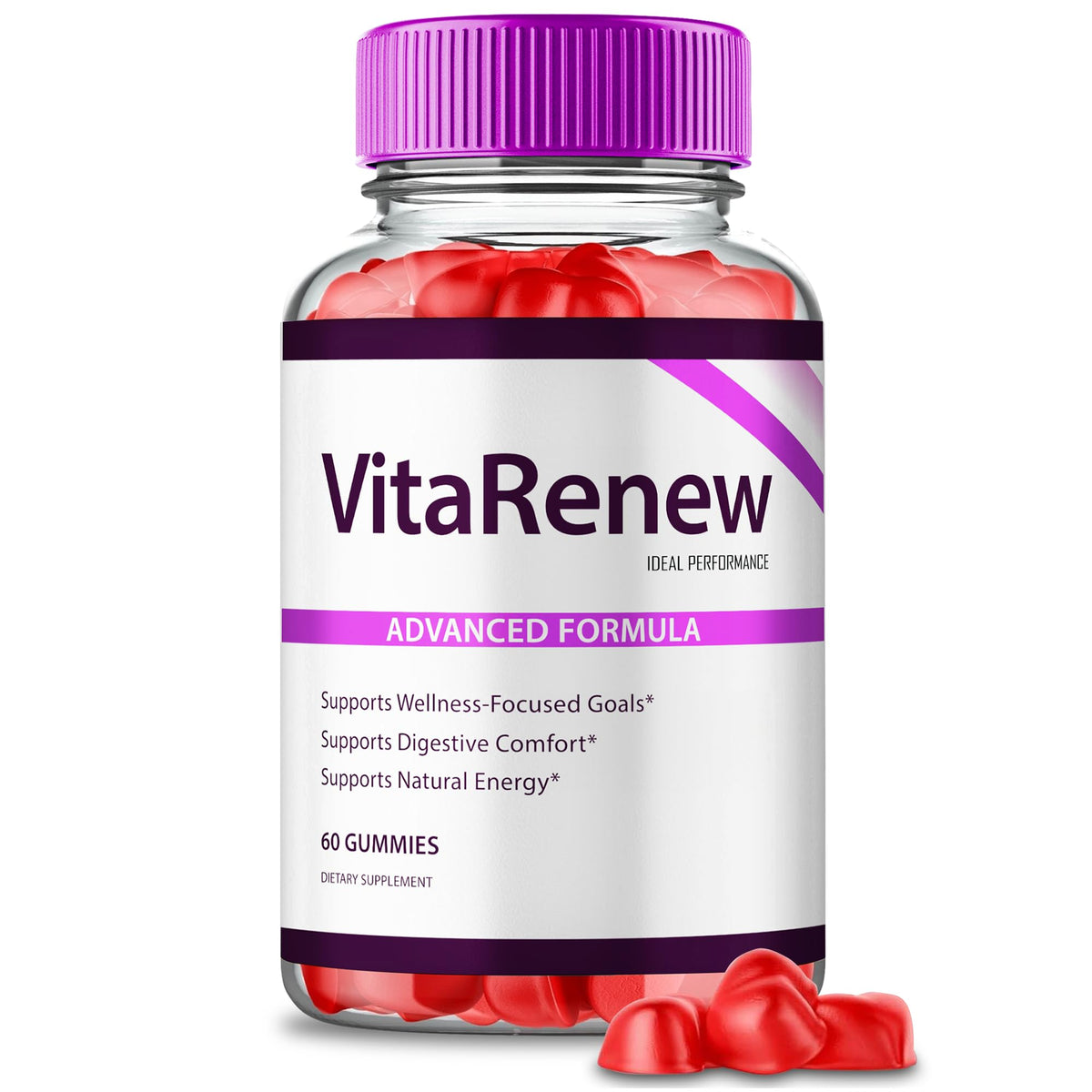 IDEAL PERFORMANCE VitaRenew Advanced Gummies bottle front for skin health support