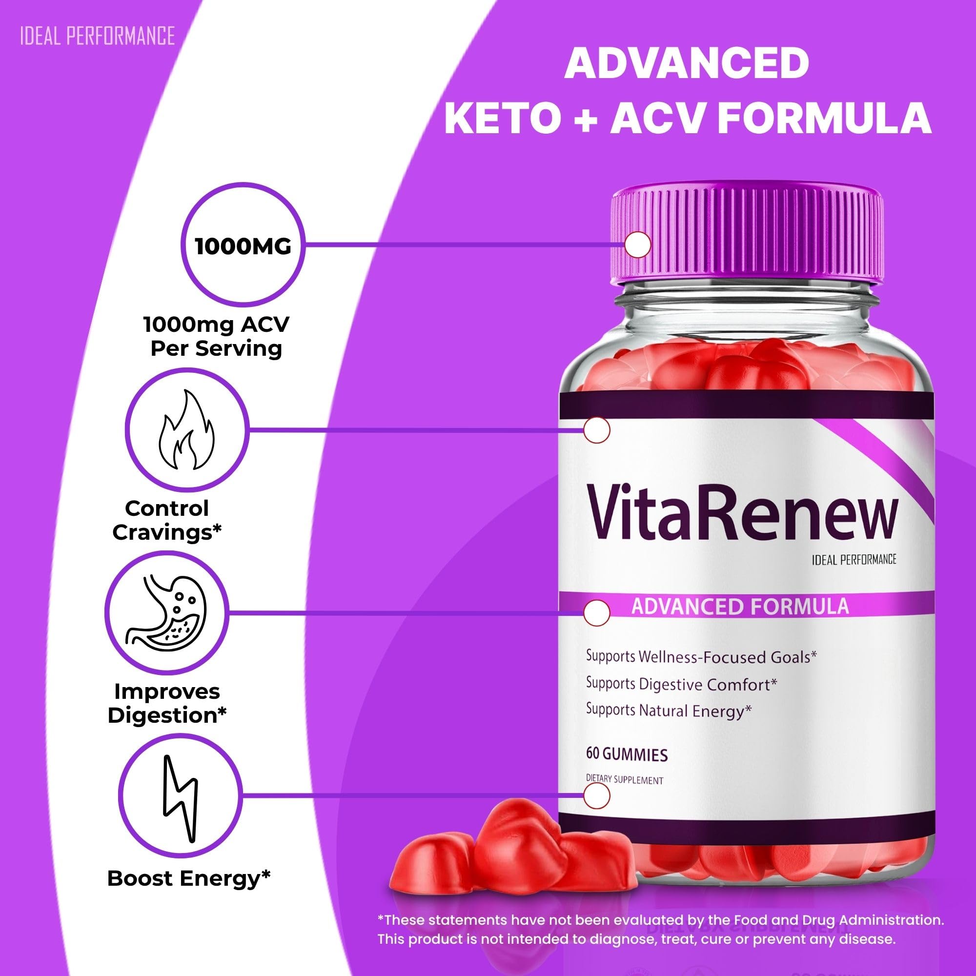 Label close-up on VitaRenew all natural formula