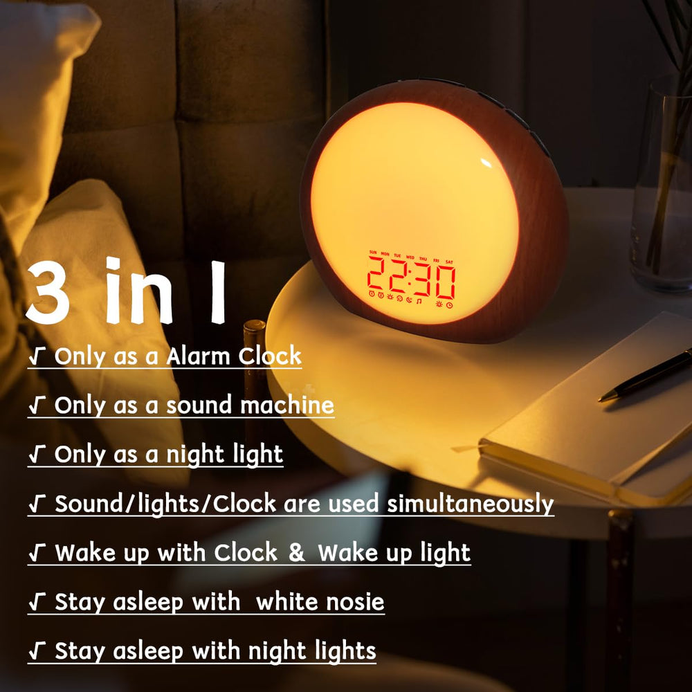 IdealSleep night light with breathing and color cycle for cozy ambiance.