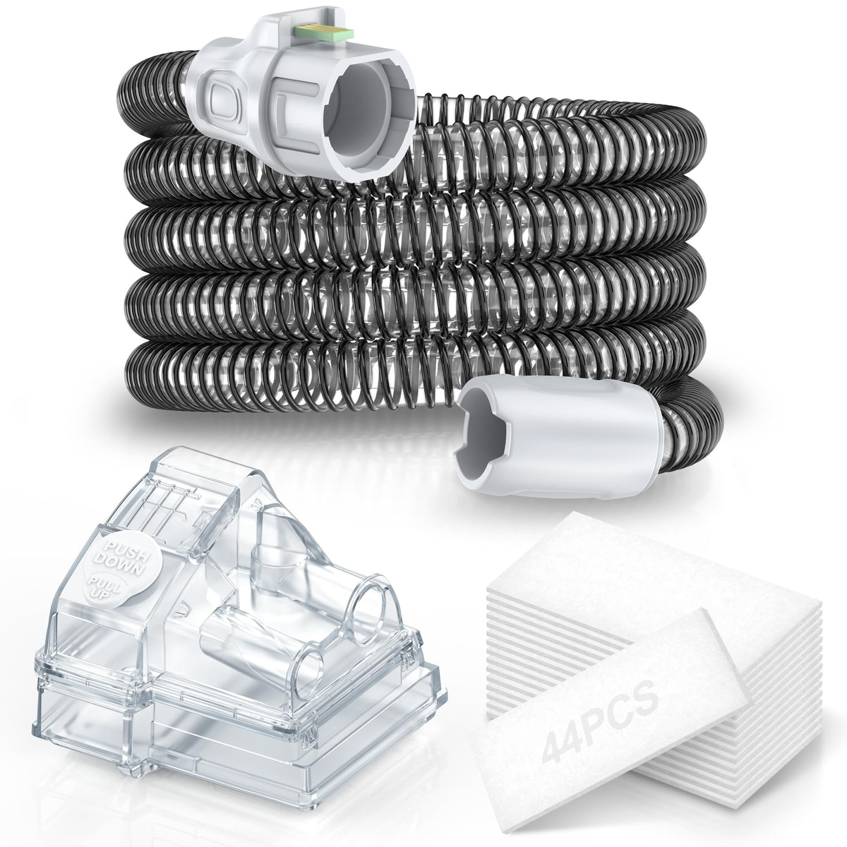 IDEAR Climate Line air hose shows durable construction for CPAP airflow.