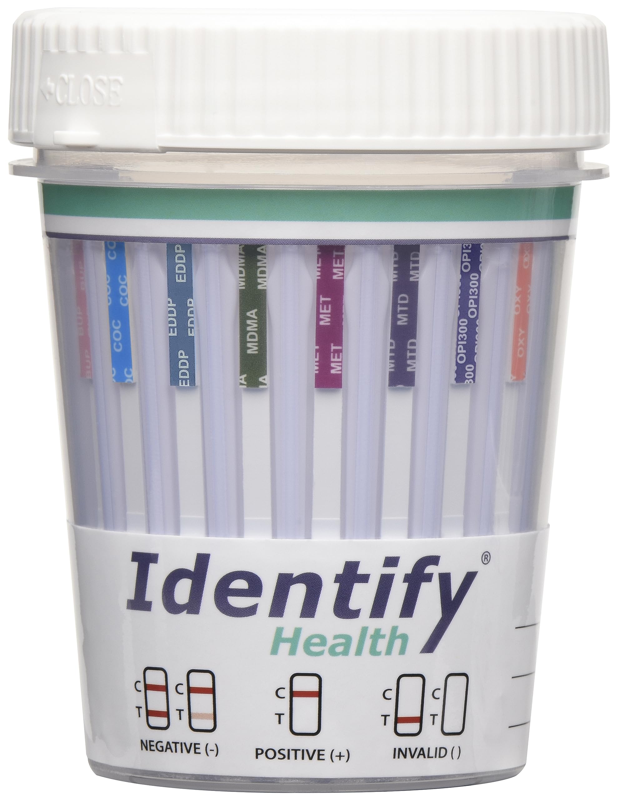 Identify Health 25-pack drug screen front view for bulk testing.
