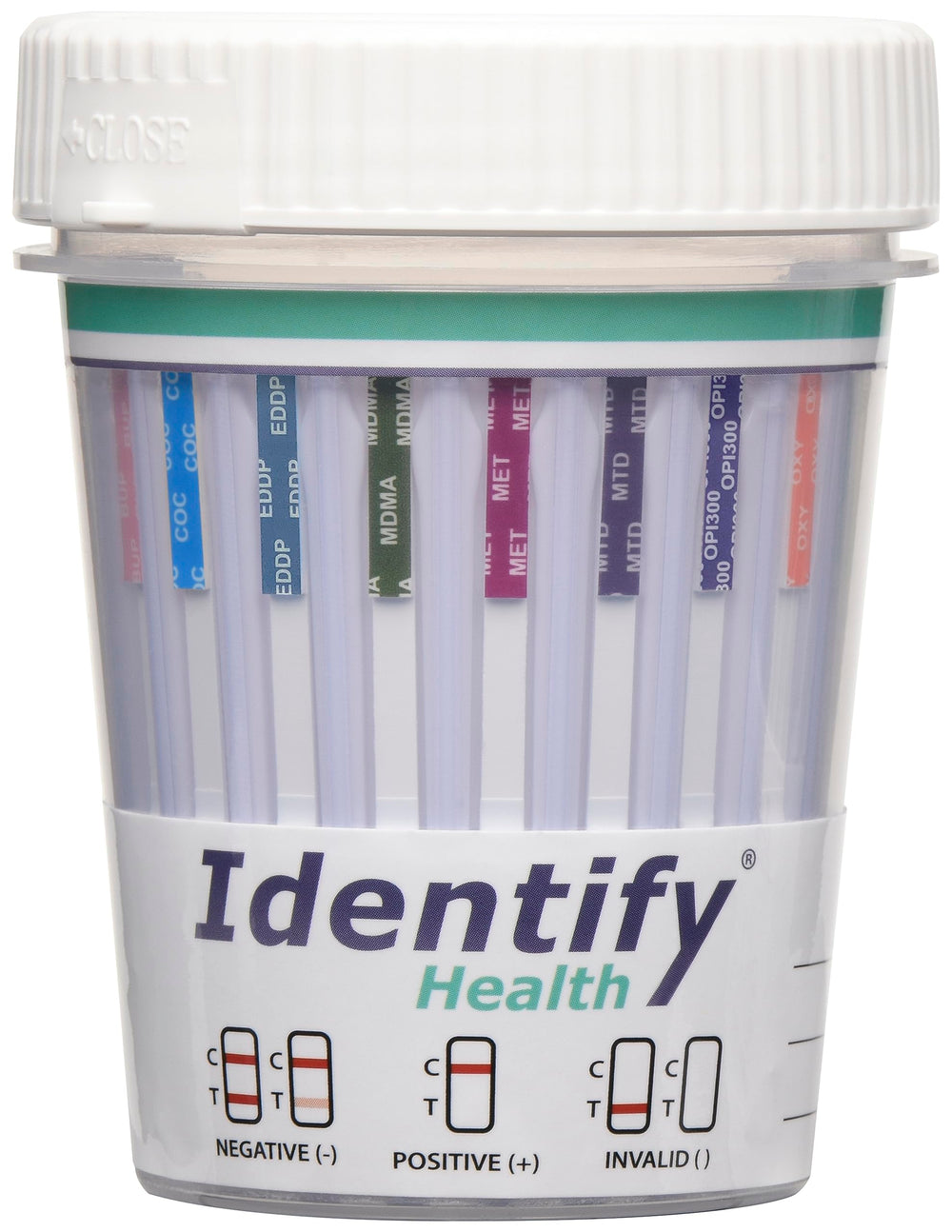 Identify Health 25-pack drug screen front view for bulk testing.