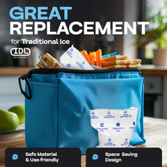 IDL Packaging gel ice pack no-leaks design prevents soggy bags and mess