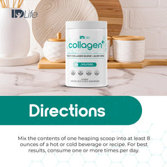 IDLife Collagen+ ACTIValoe label shown for aloe-enhanced absorption.