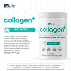 IDLife Collagen+ scoop measuring powder for easy daily skin and joints use.