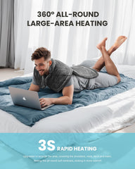 360-degree heating surrounds neck, shoulders, and upper back.