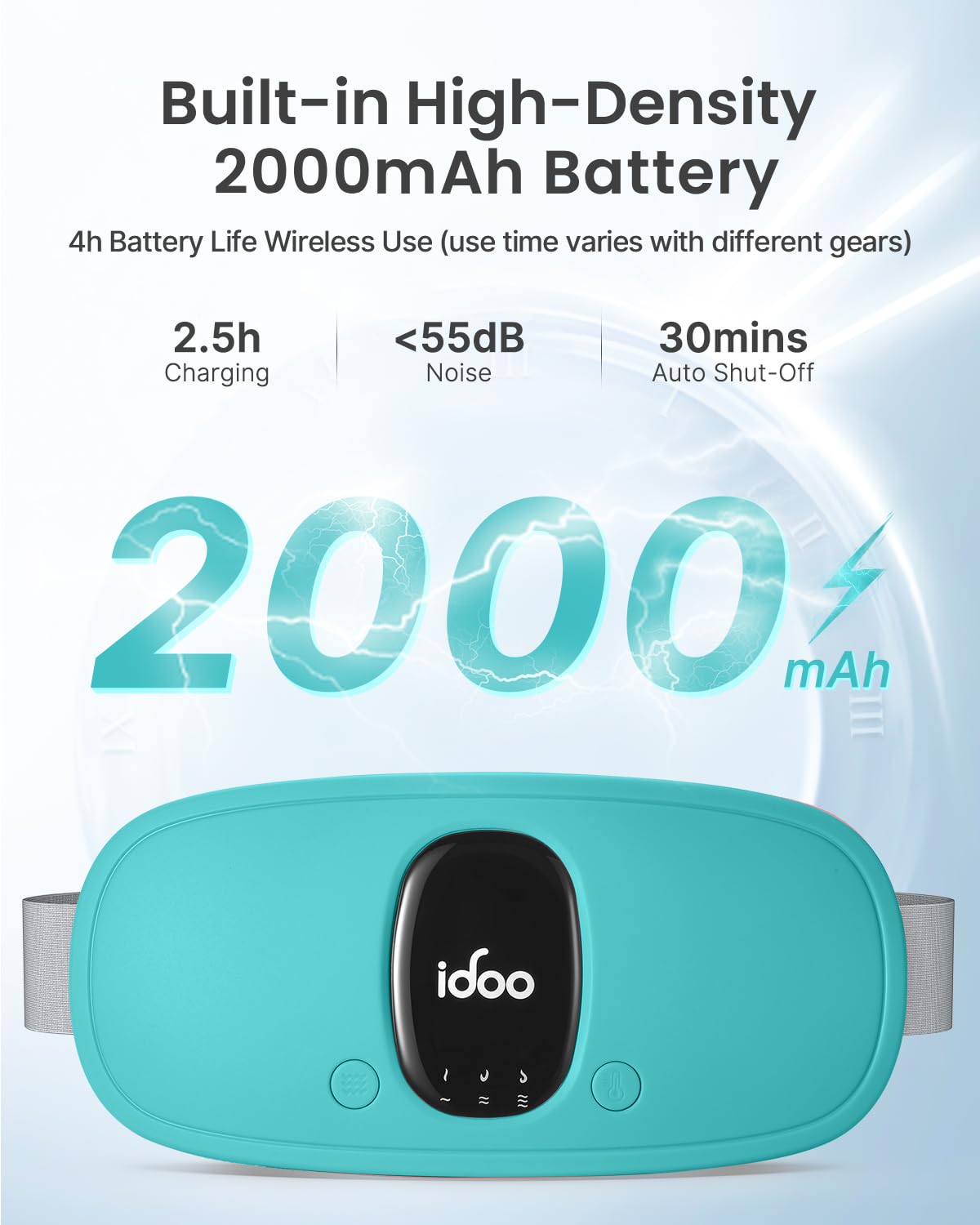 iDOO heating pad operates quietly for study or work.
