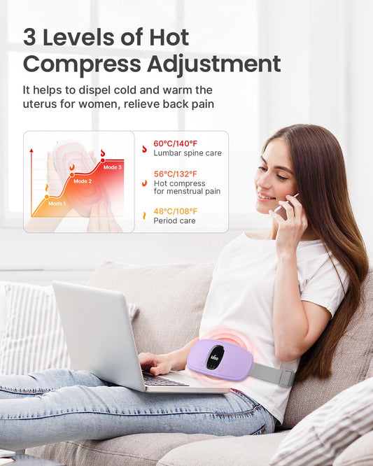 iDOO USB-rechargeable heating pad for cordless on-the-go comfort
