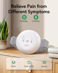 Idoo shiatsu belly massager heads deliver 360-degree deep kneading.