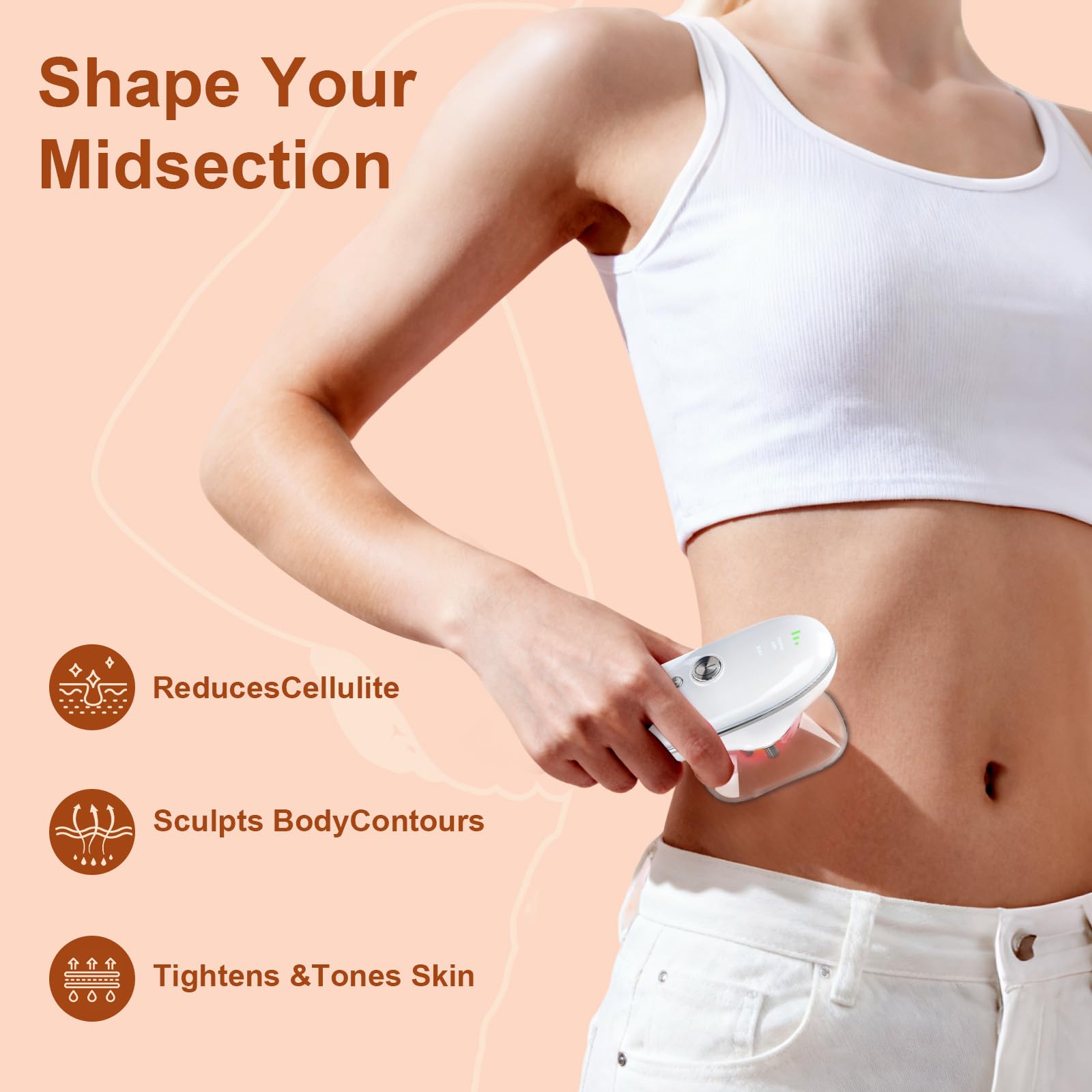 IDUNSEED suction cups enable fast, precise massage for multiple body areas.