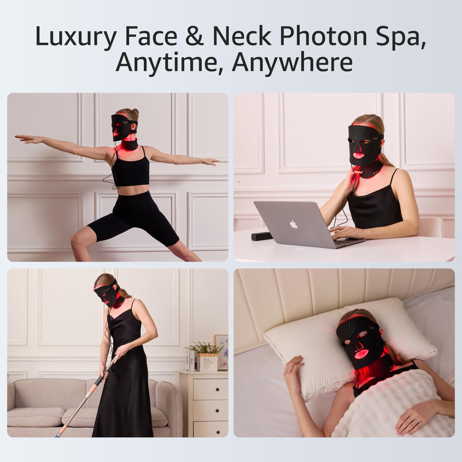 IFAE mask featuring a 3D neck contour for full coverage