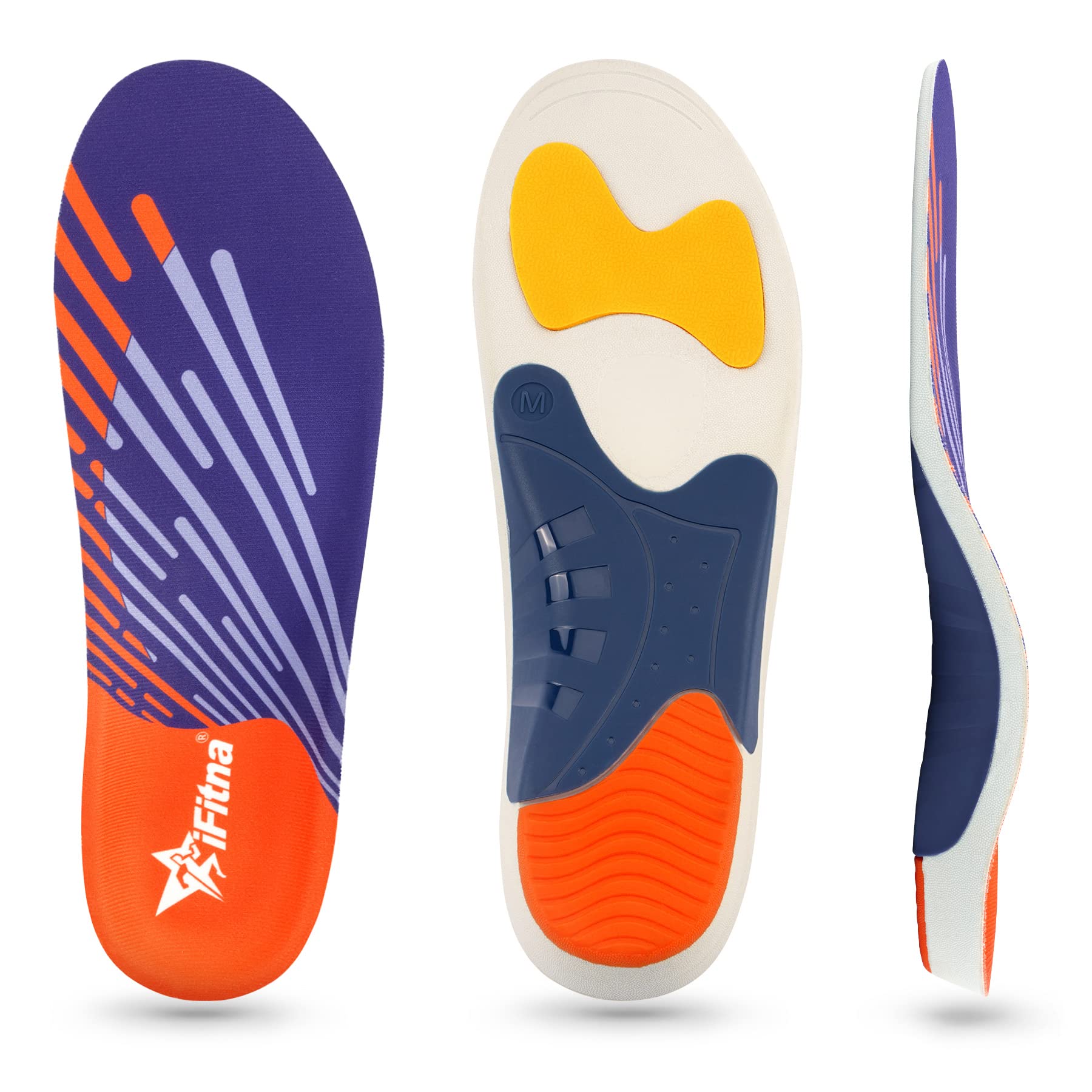iFitna gel padding provides shock absorption for day-long comfort.