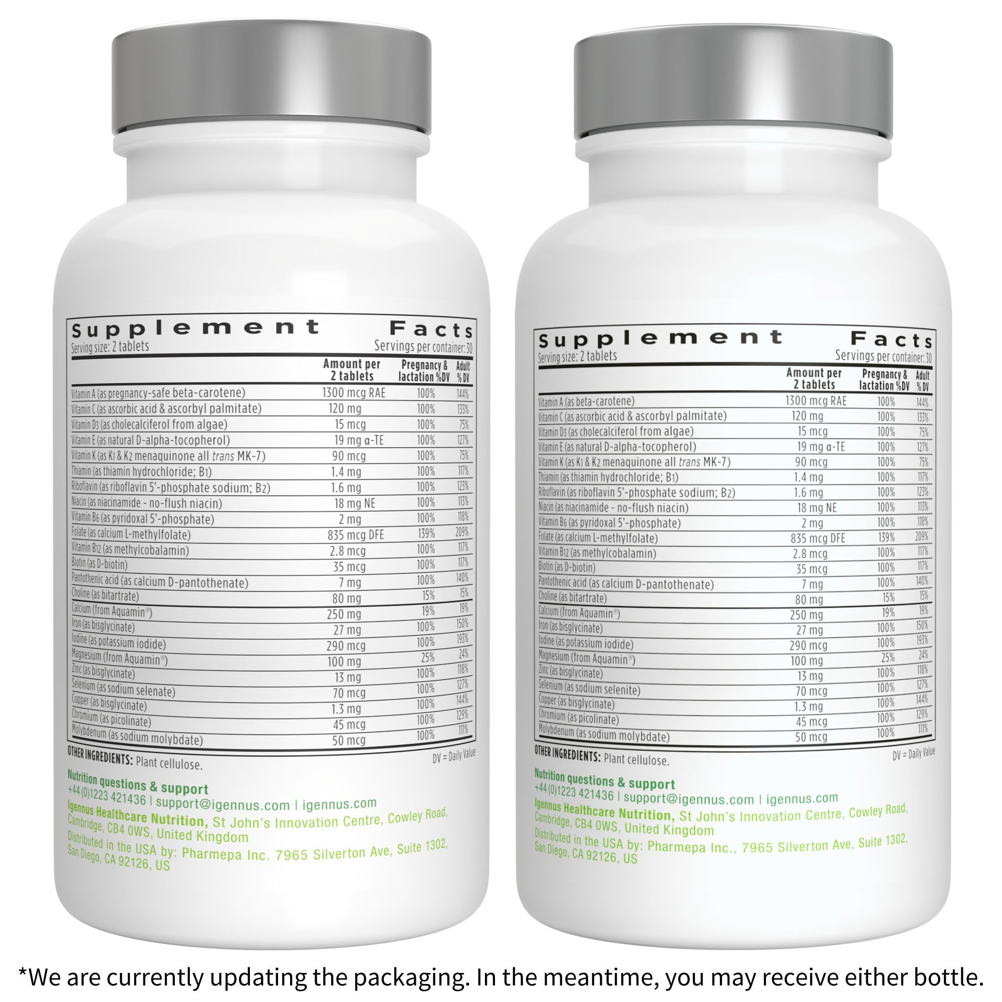 Igennus choline addition highlights brain and spinal development support