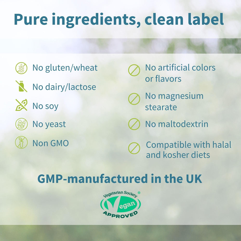 UK GMP badge on Igennus Berberine Phytosome packaging signals quality manufacturing standards.