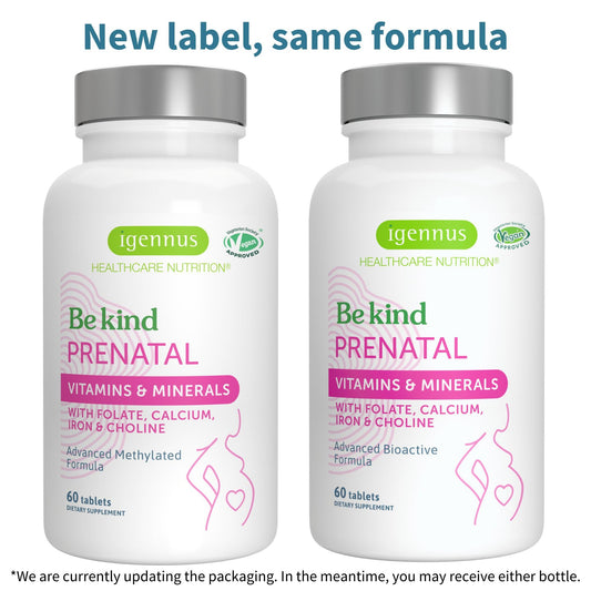 Igennus methylated B vitamins label suggesting nutrient optimization