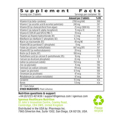Halal symbol on Igennus multivitamin packaging indicating compliance