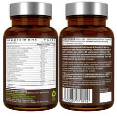 Split-dose instruction on Igennus bottle label for morning and evening use