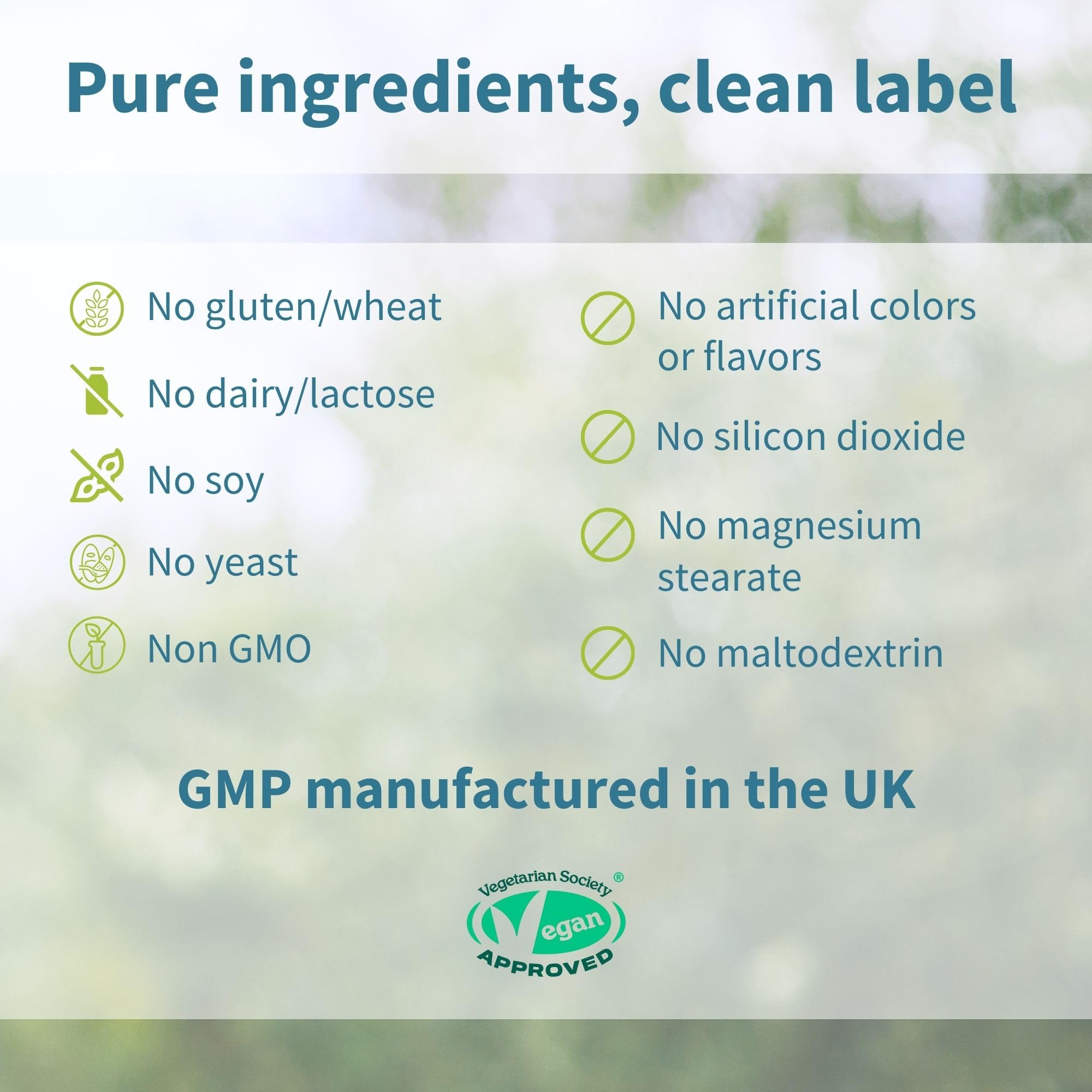 Vegan symbol on Igennus bottle for plant-based nutrition