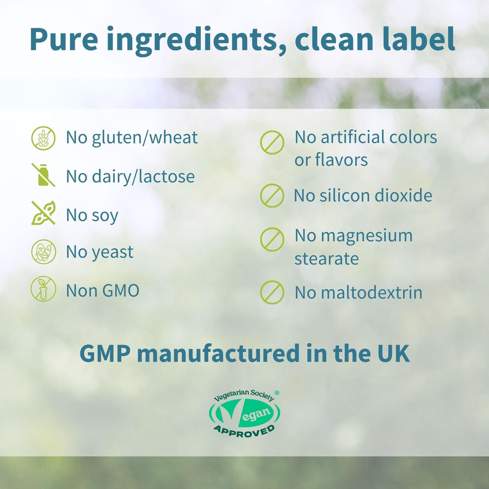 Vegan symbol on Igennus bottle for plant-based nutrition