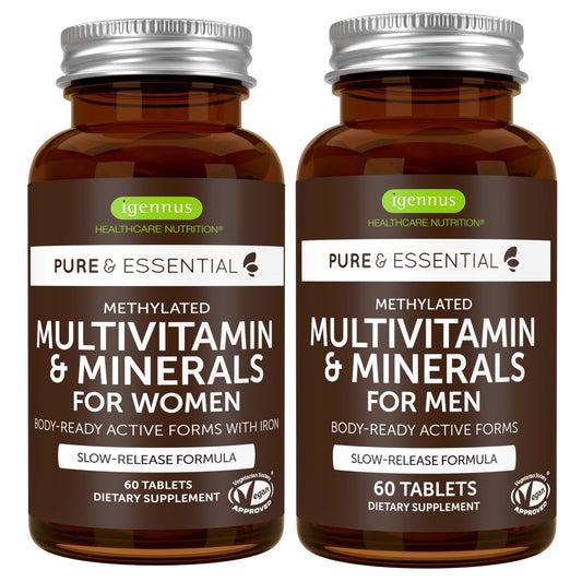 Igennus Methylated Multivitamin bottle for all-day nutrient support.