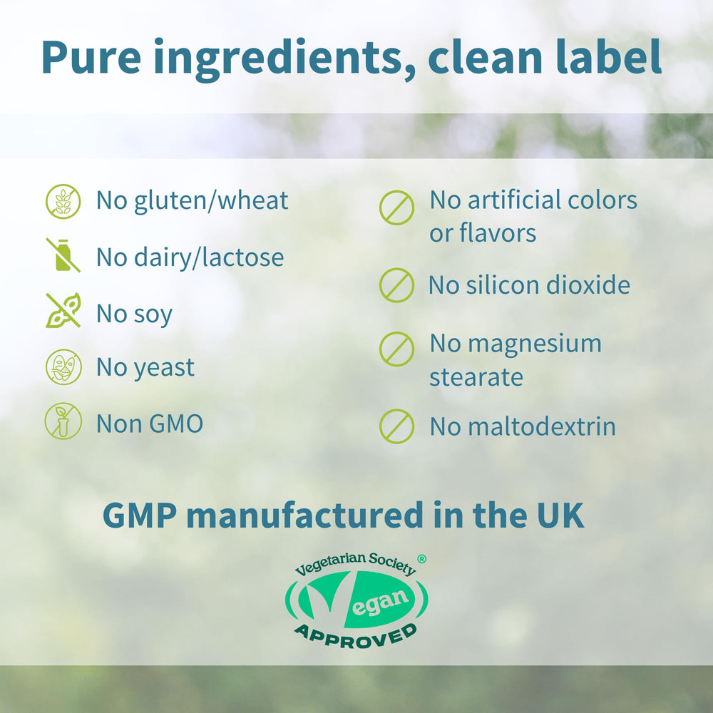 Igennus Superior Triple Magnesium manufactured in the UK, signaling quality.