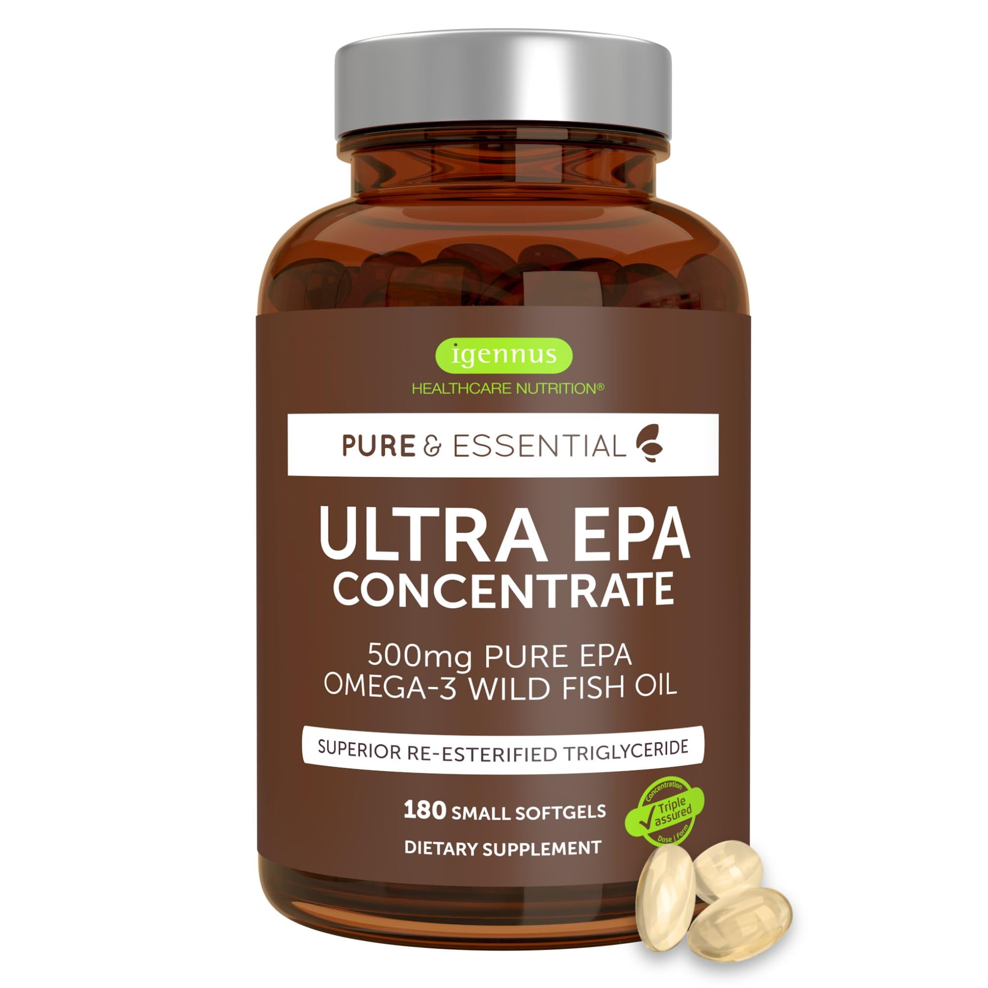 Igennus Ultra Pure Omega-3 EPA bottle with lemon flavor supports easy daily intake