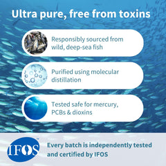 Igennus Ultra Pure Omega-3 EPA softgel showing lemon aroma and easy intake.