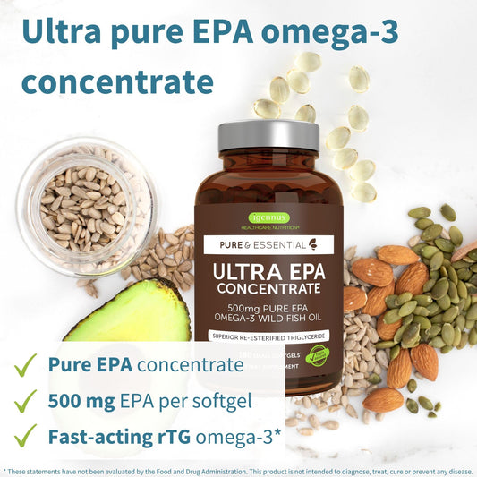 Igennus softgels close-up shows small, easy-to-swallow capsules for daily omega-3 intake