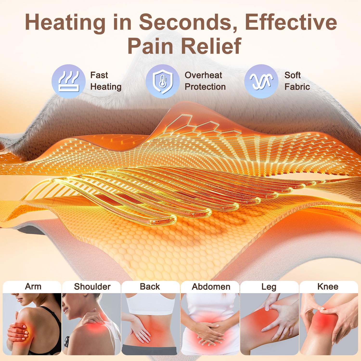IGXHAVIZ heating pad with 4 timers adjusts to your schedule.