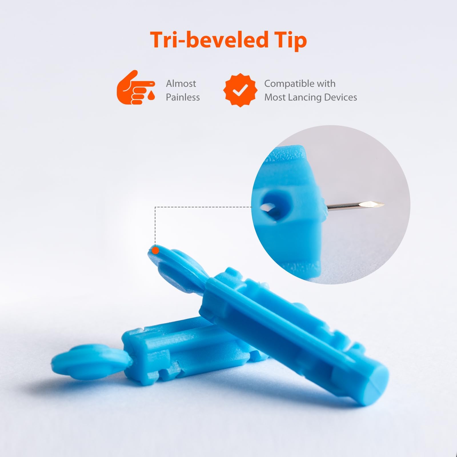 iHealth lancets 100-count pack for quick, comfortable testing.