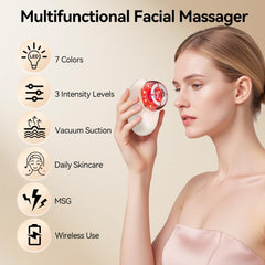 Ihelol 7-Color Neck Face Massager side view highlights compact travel-ready design.