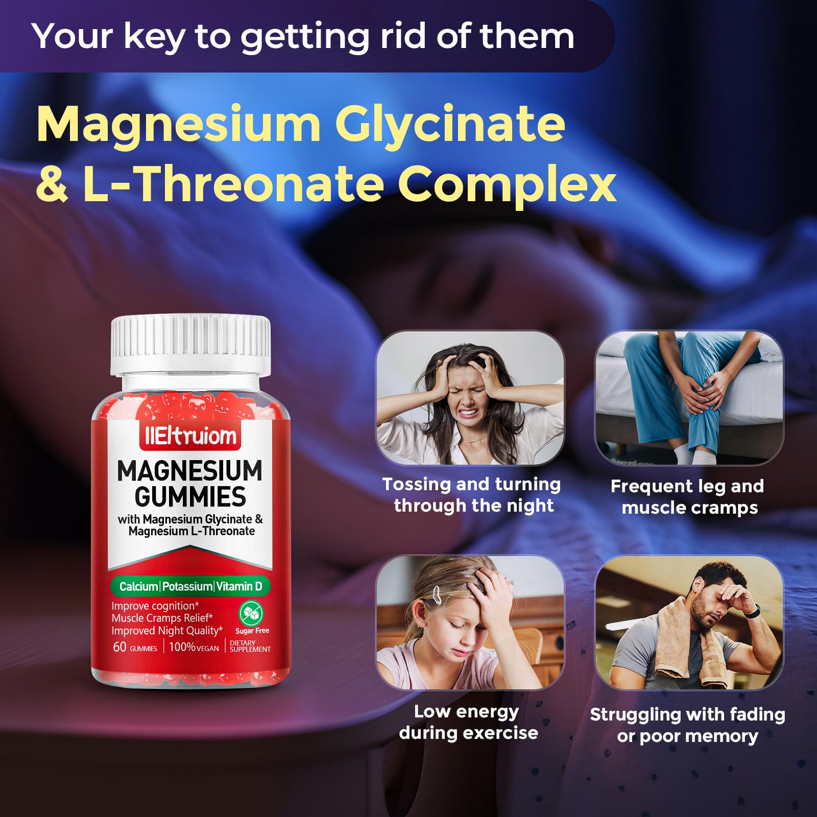 IIEltruiom vitamin D3 and CoQ10 bottle for energy and rest