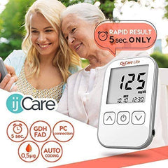 ijCare Oh’Care Lite lancing device with adjustable depth for comfortable sampling.