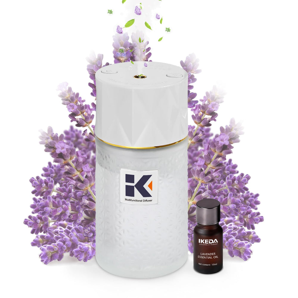 Ikeda style-life diffuser white front view for home aromatherapy ambiance