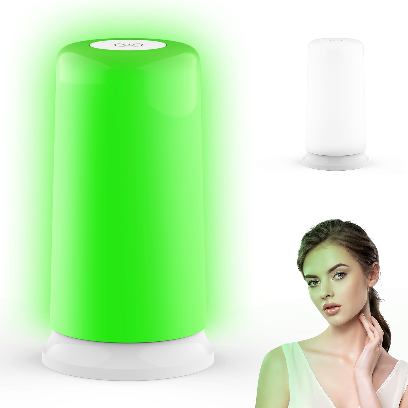ikeener Green Light Therapy Lamp with 10k lux brightness for daytime energy and mood support