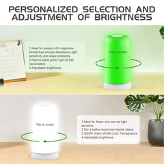ikeener Green Light Therapy Lamp portable and cordless for wellness on the go