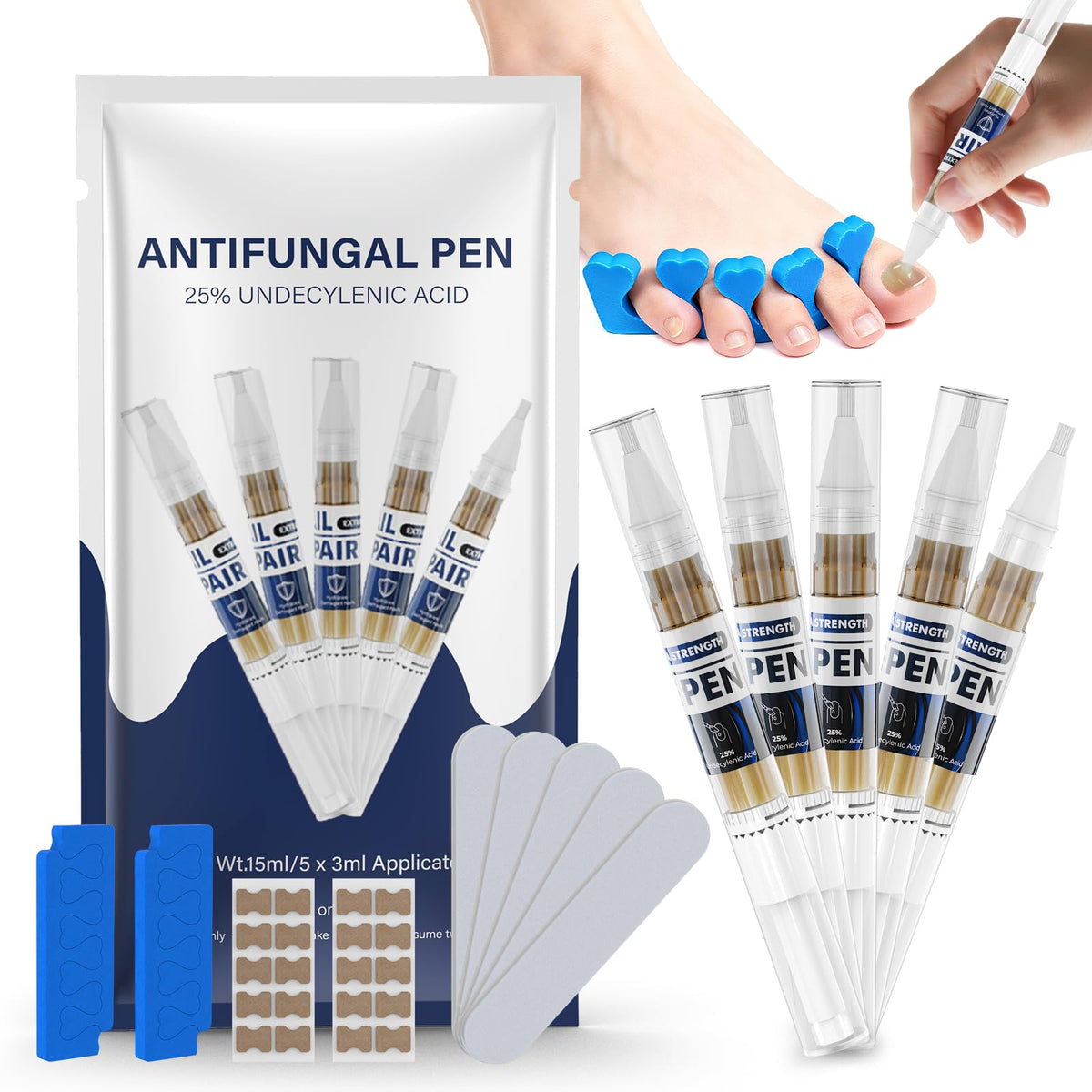 iKeener toe nail fungus pen product shot showing portable, mess-free care.