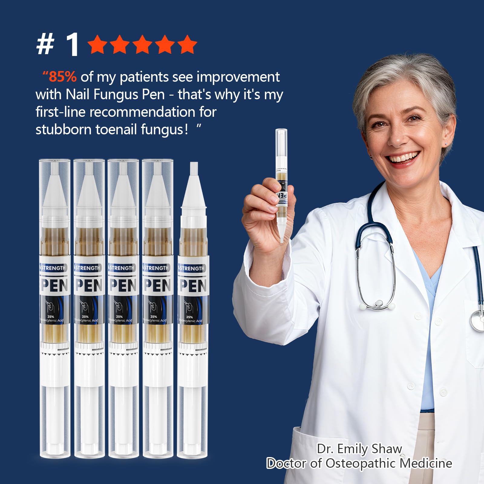 iKeener toe nail fungus pen rotating brush close-up for precise dosage.