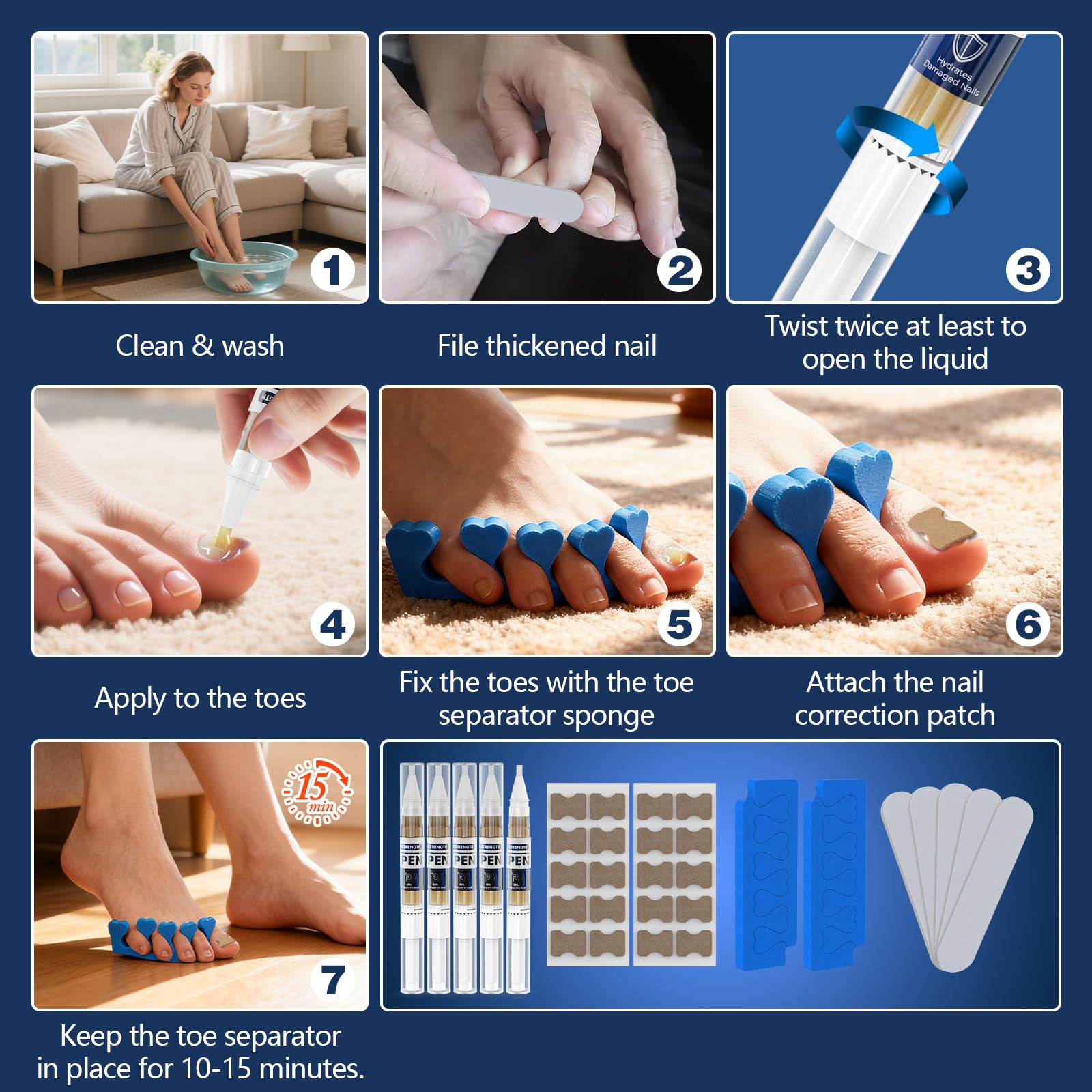 iKeener travel-ready nail fungus pen in a gym bag for discreet use.