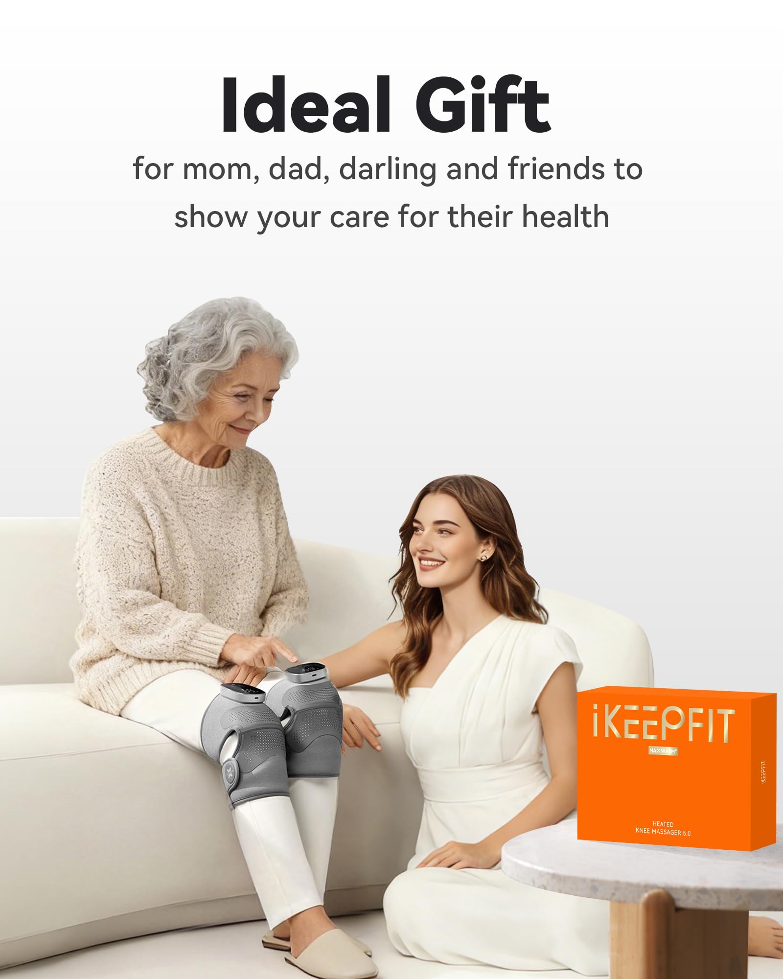 IKEEPFIT knee massager provides long-lasting performance with a 2-year battery warranty.