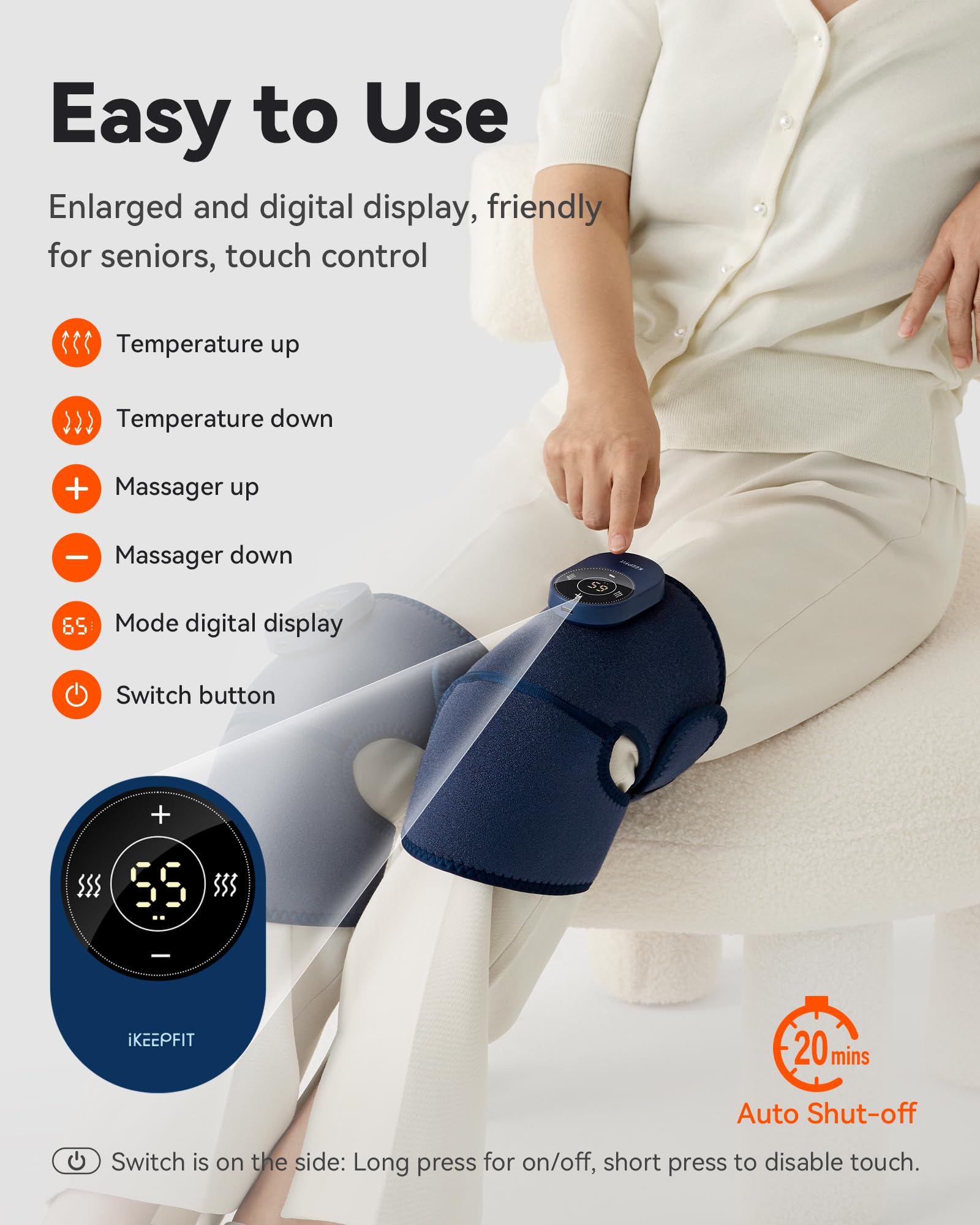 IKEEPFIT smart temperature control prevents overheating for consistent warmth.