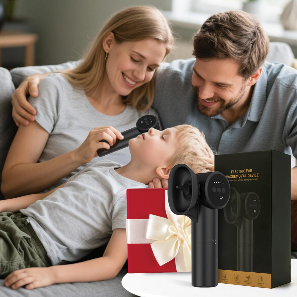 Ikowo ear cleaner in use with adjustable nozzle direction for precise cleaning.