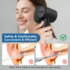 Ikowo ear cleaner highlighted for IPX7 waterproof design for safe use near moisture.