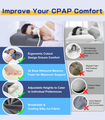IKSTAR CPAP pillow memory foam contours to neck for comfort