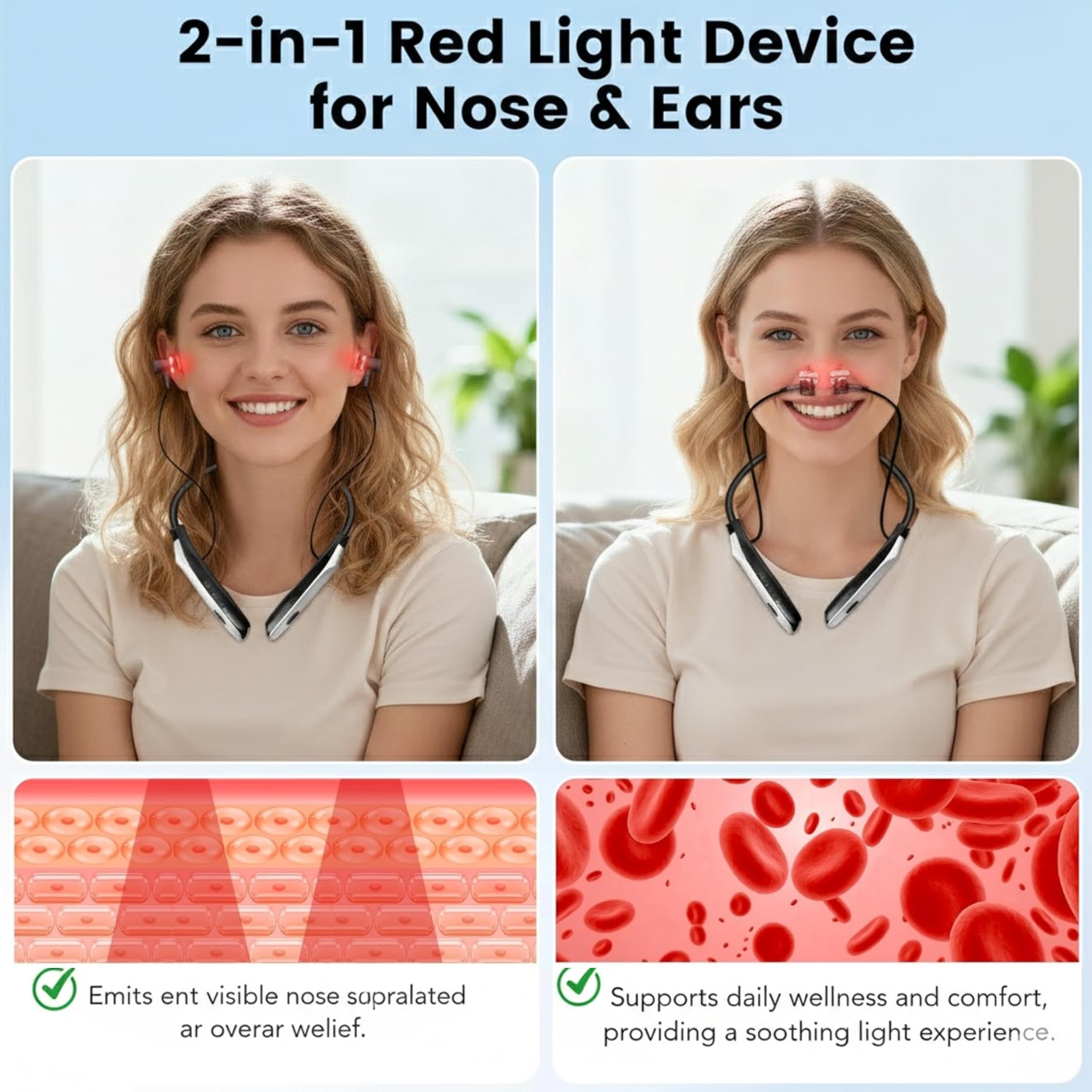 ILIEMOC neckband design close up for hands-free use