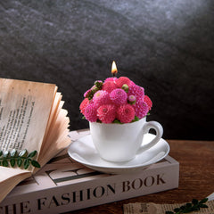 iLikePar Dahlia Bouquet Candle packaging emphasizes gift-ready presentation